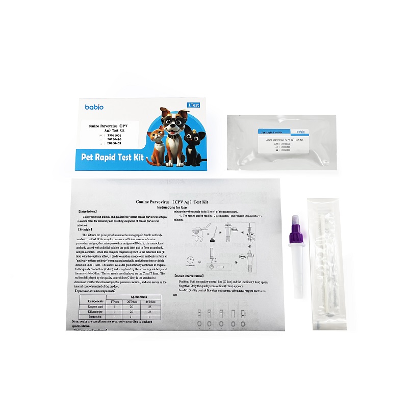 Canine parvovirus antigeen (CPV Ag) testkit